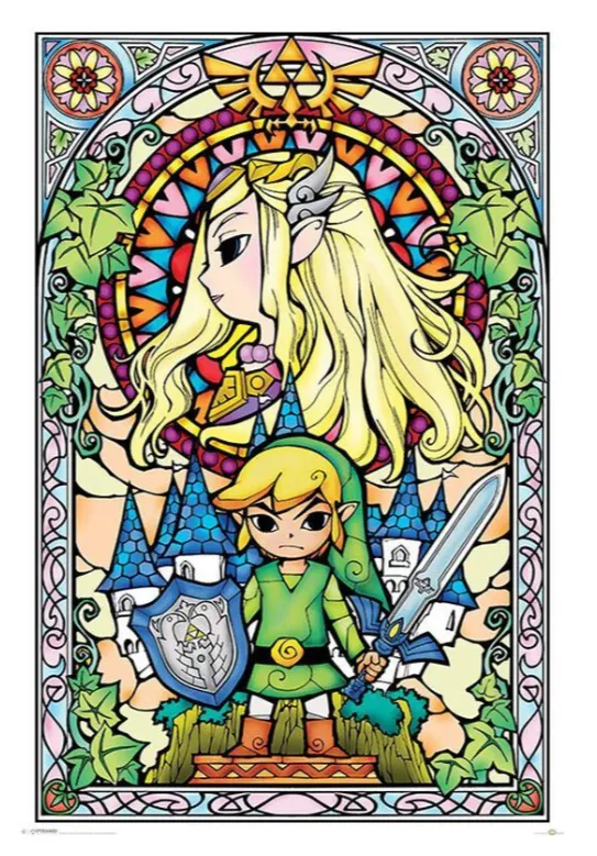 Mô hình lithophane vitrail Zelda Windwaker 7E