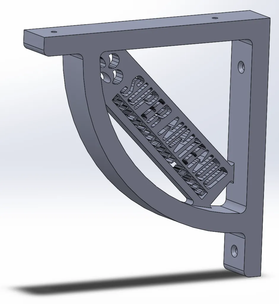 Giá đỡ kệ với logo Nintendo SNES