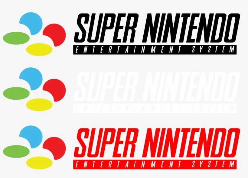 Giá đỡ kệ với logo Nintendo SNES
