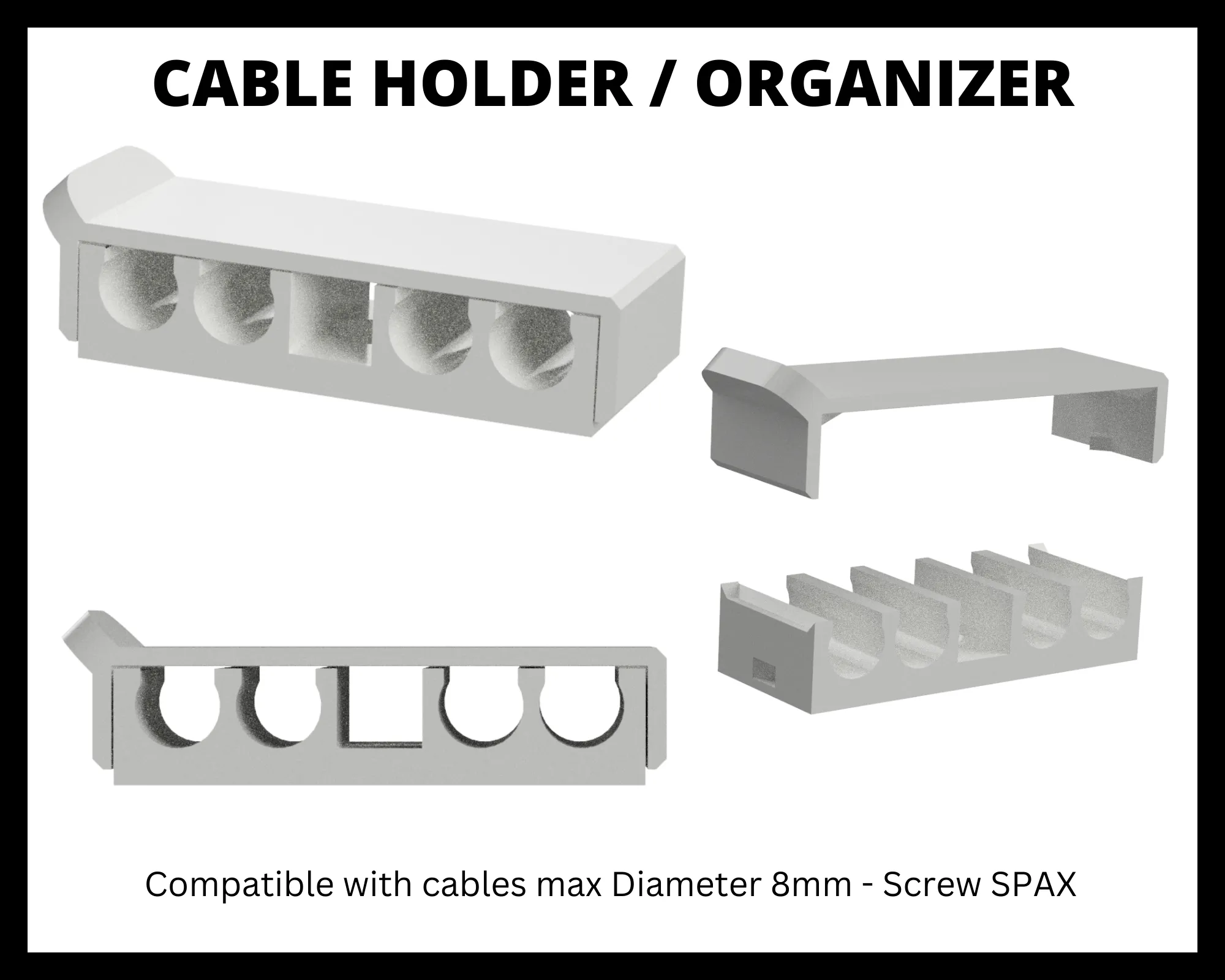 Giá đỡ cáp đa năng CableClip cho không gian làm việc gọn gàng