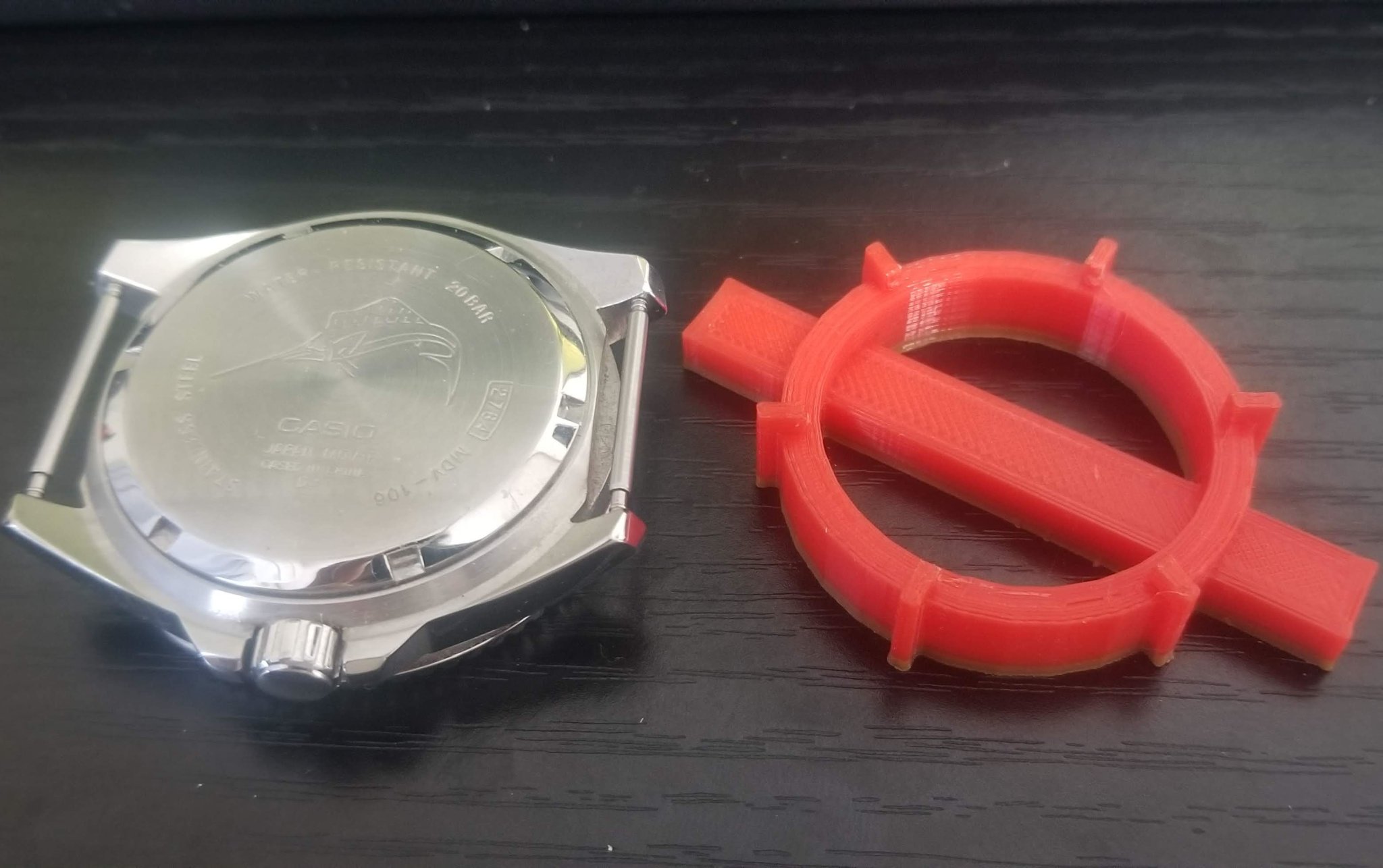 Mở nắp đồng hồ tùy chỉnh cho CASIO MDV-106