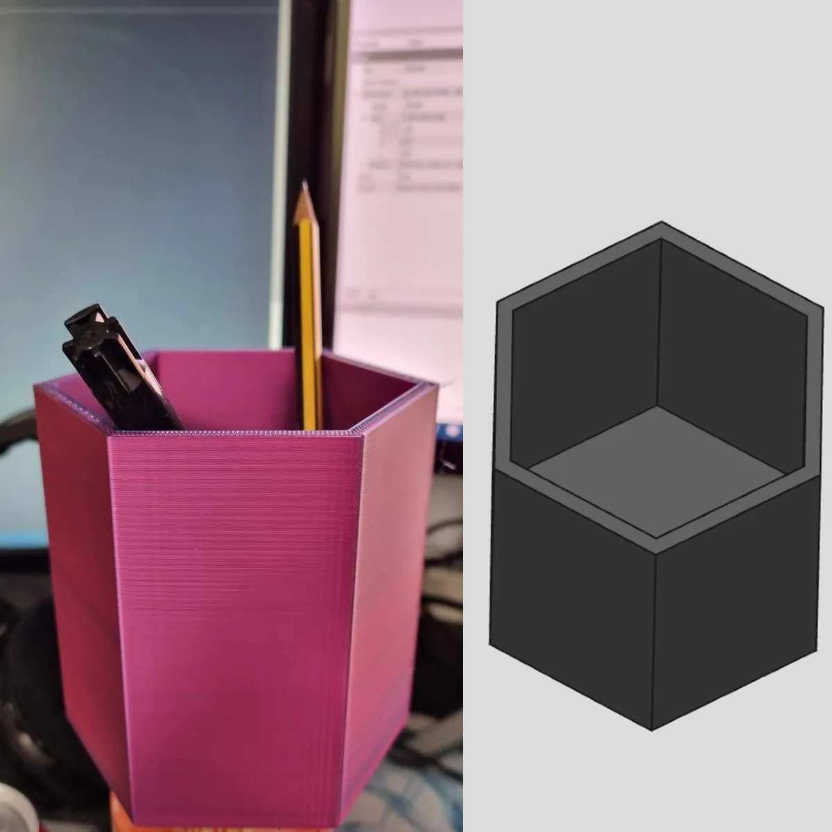 Giá đỡ bút Hexi hiện đại cho bàn làm việc của bạn