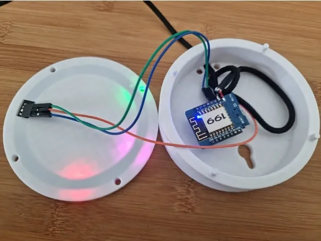 Đồng hồ LED WS2812 với 24 đèn LED thông báo