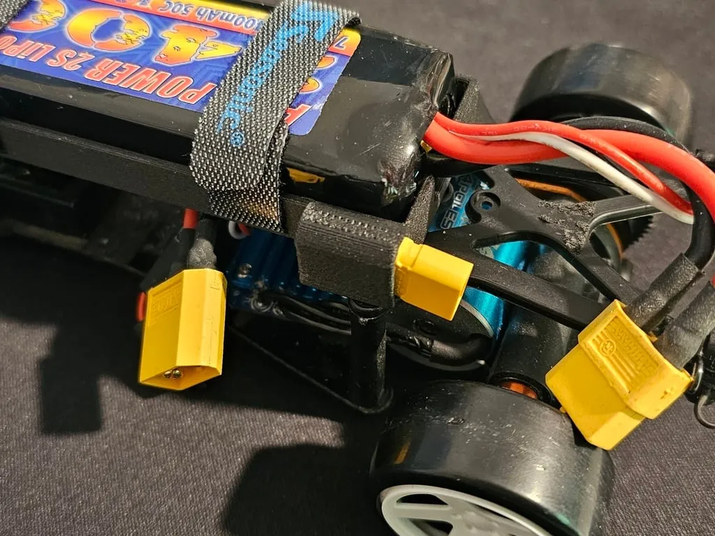 Giá đỡ pin cho HPI micro RS4 với đế XT30 tích hợp