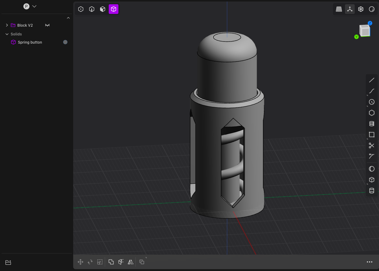 Nút lò xo in tại chỗ cho máy in 3D