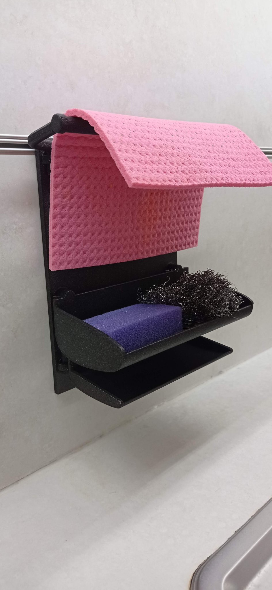 Giá đỡ bọt biển treo tường bếp bằng nhôm