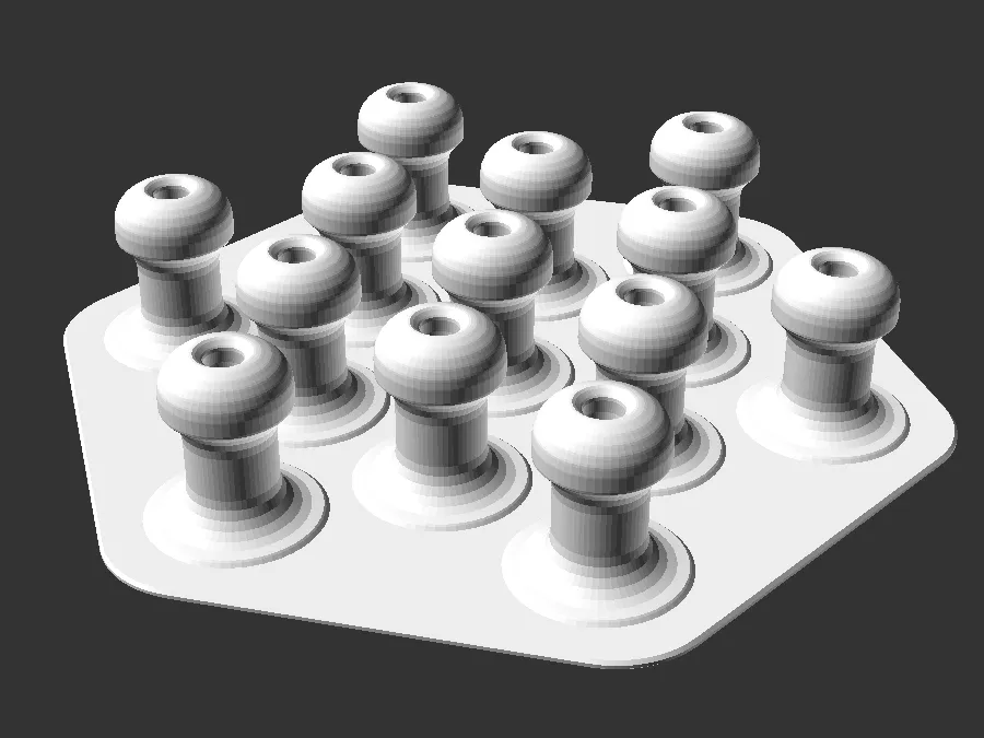 Bộ kẹp dán Velcro hình nấm in 3D cho thiết bị di động