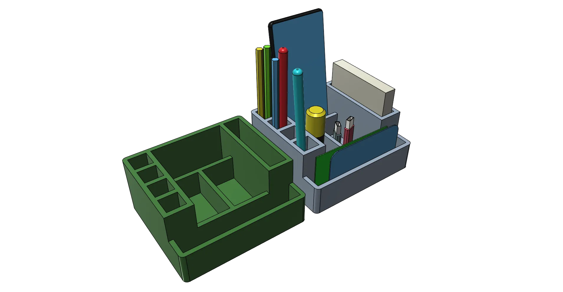 Giá đỡ bút và điện thoại cho bàn làm việc dễ in