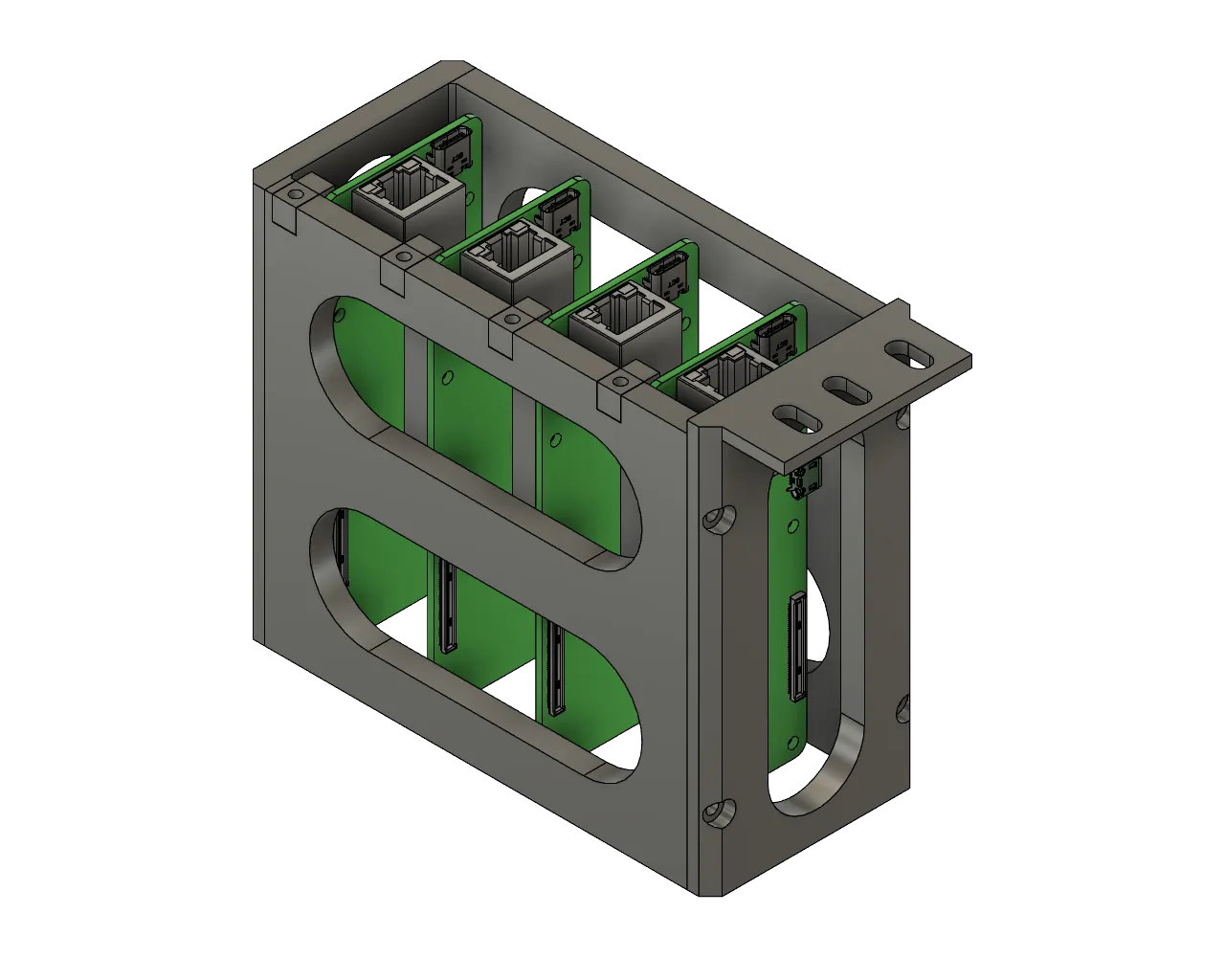 Vỏ hộp lắp đặt cho 4 bo mạch CM4 Ether Raspberry Pi