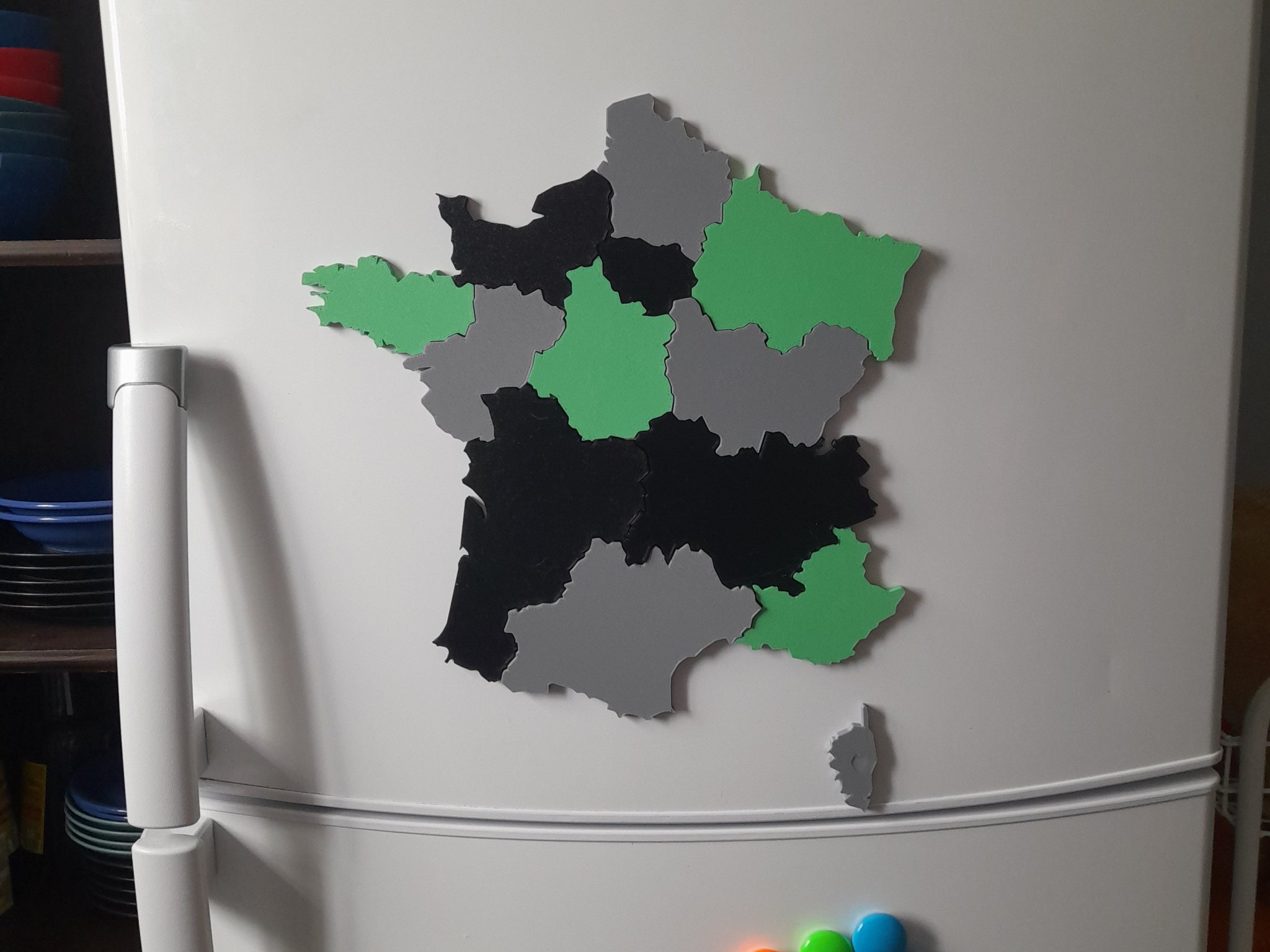 Câu đố từ tính về các vùng của Pháp