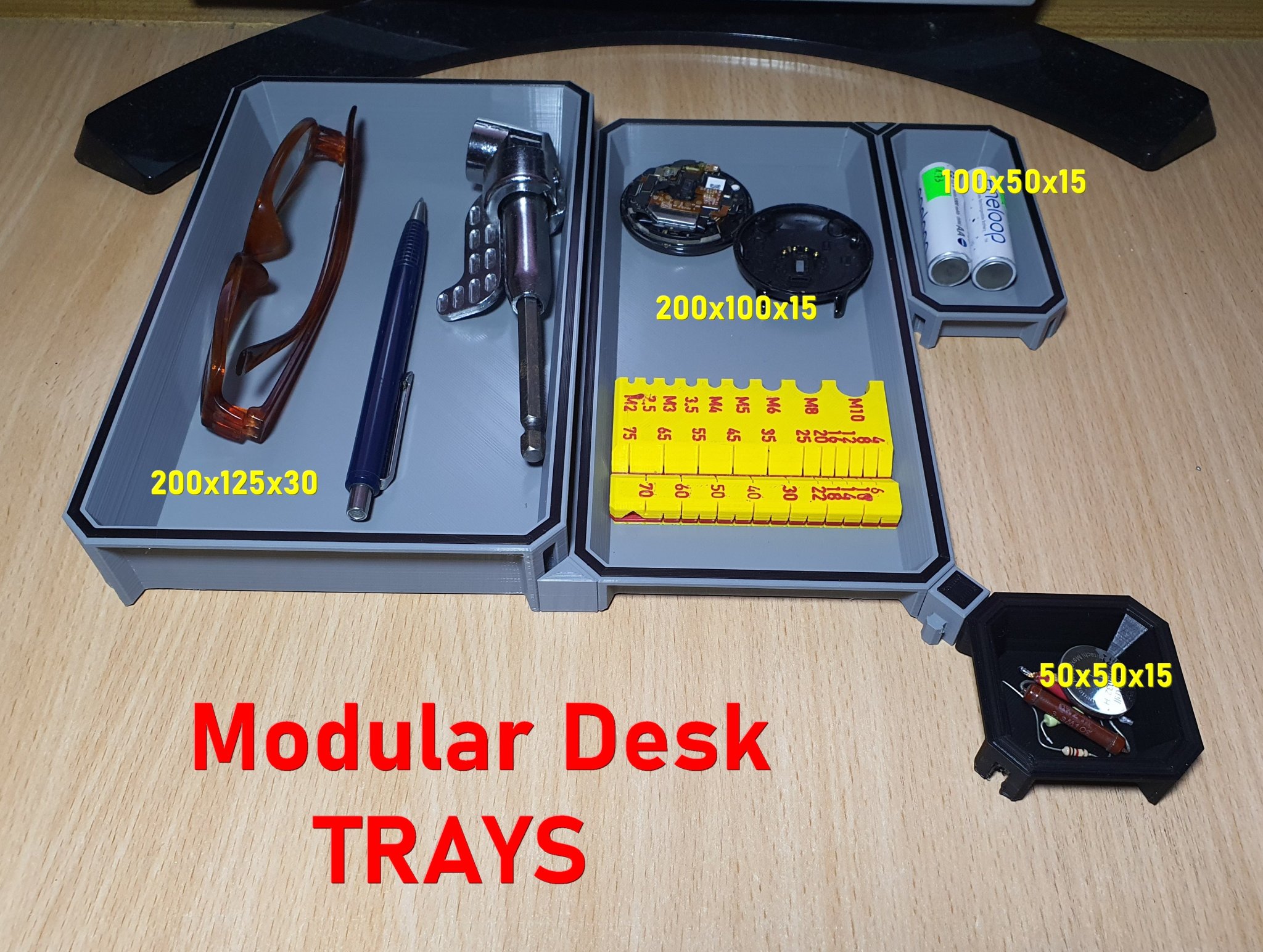 Khay để bàn mô-đun có tham số điều chỉnh