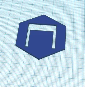 Dấu sách hình lục giác thiết kế đơn giản trong Tinkercad