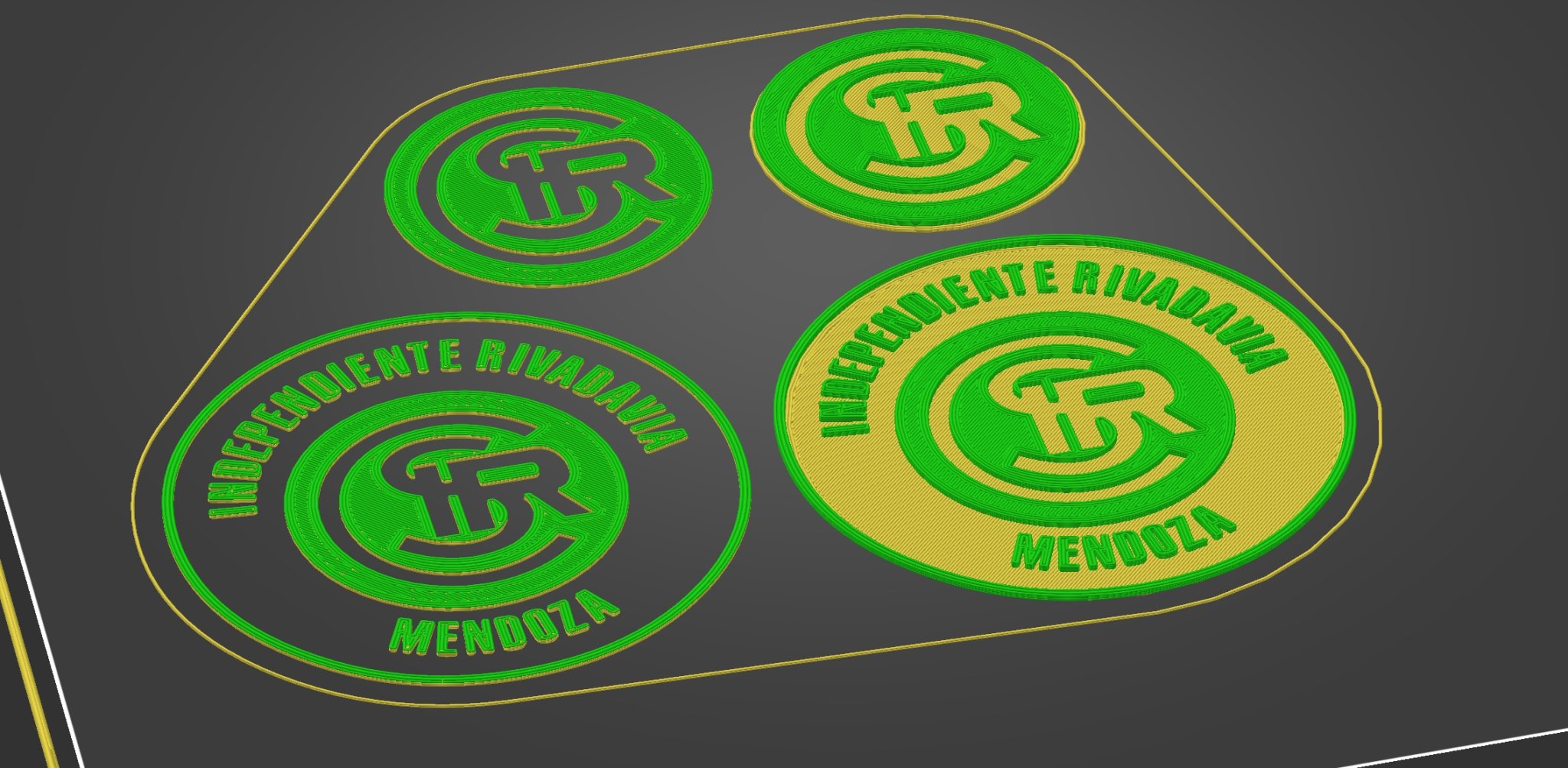 Biểu tượng Independiente Rivadavia Mendoza với và không có đế