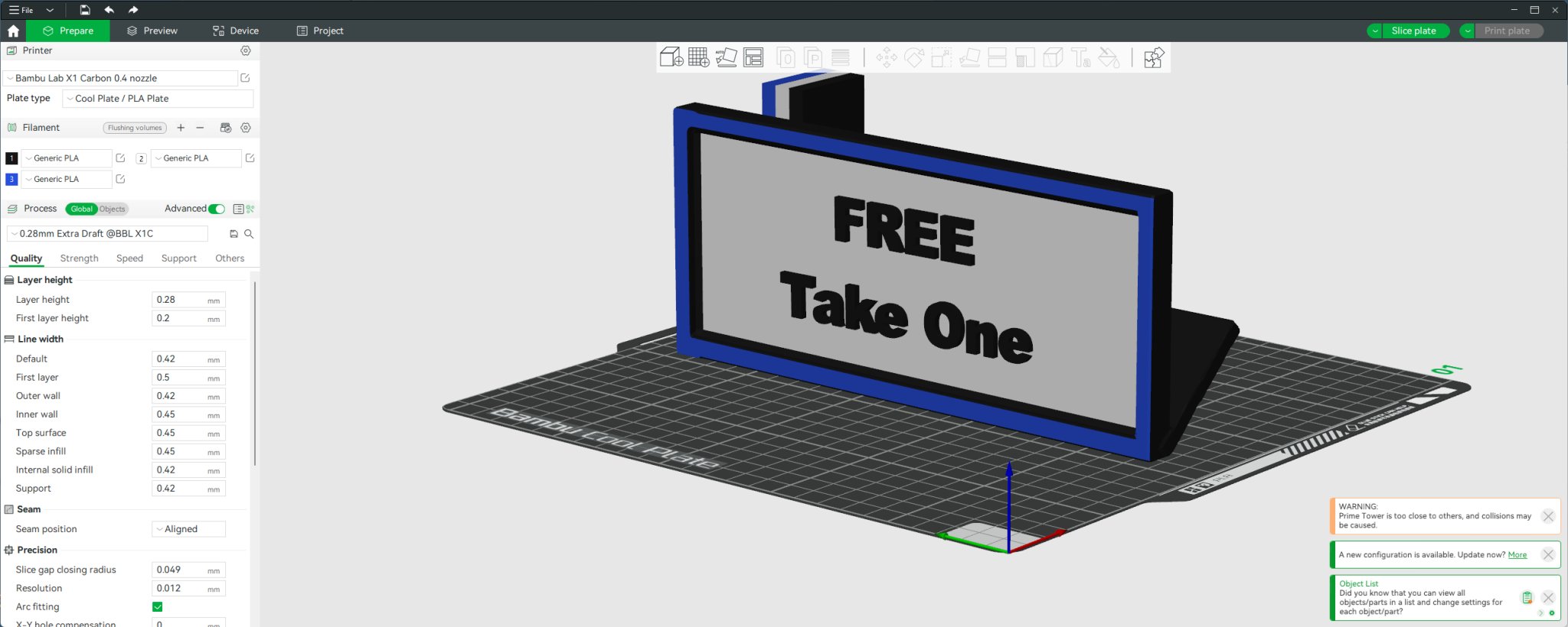 Biển hiệu đơn giản đa màu cho gian hàng