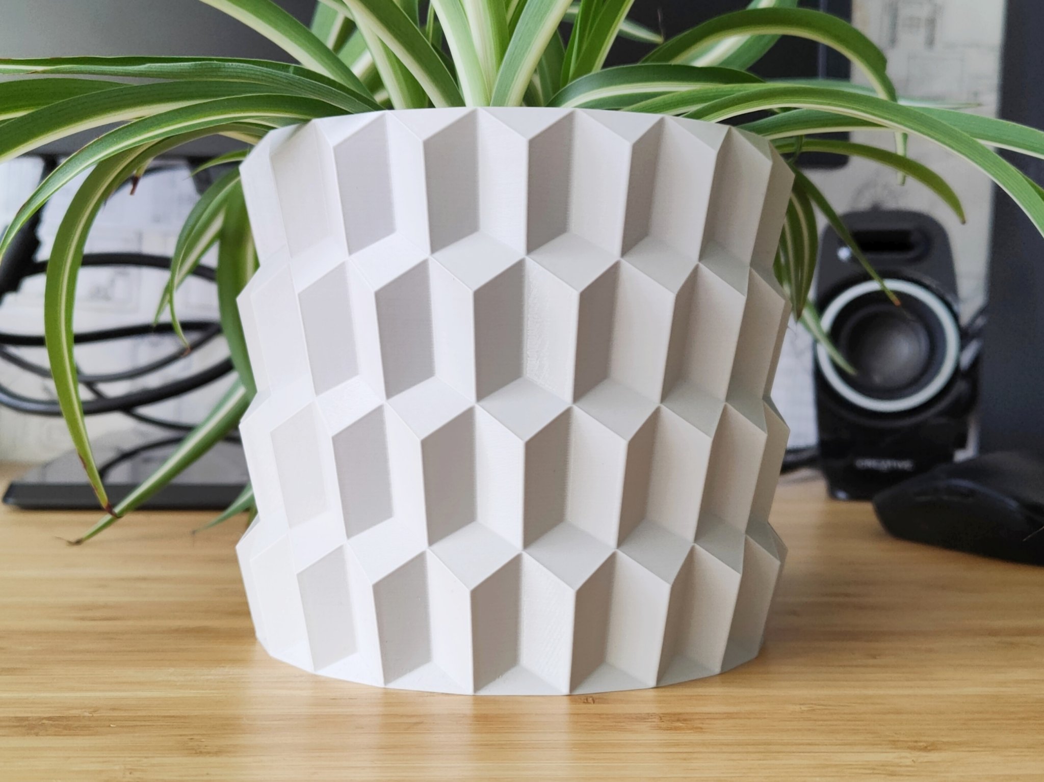 Đèn chùm pha lê làm chậu và chậu cây cho cây cảnh trong nhà