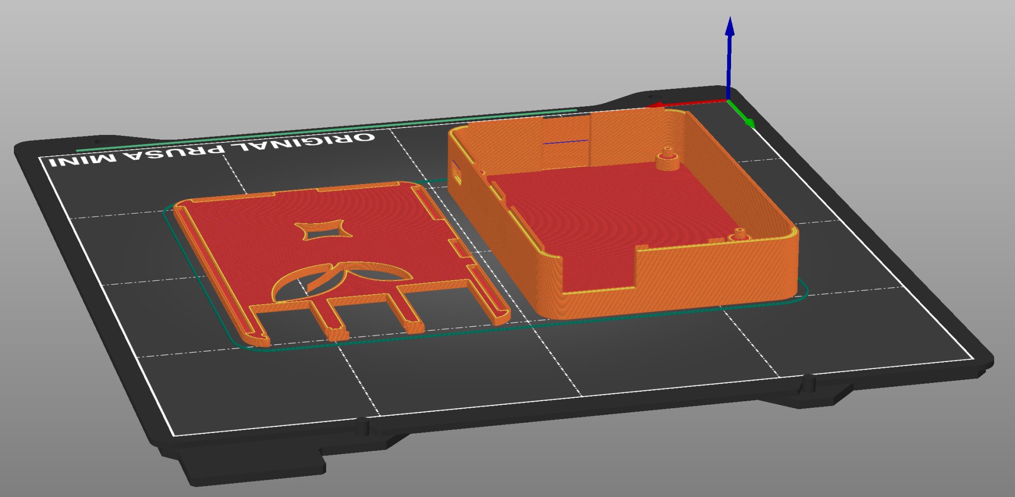 Vỏ máy Raspberry Pi 3 với lỗ cho nguồn và LAN