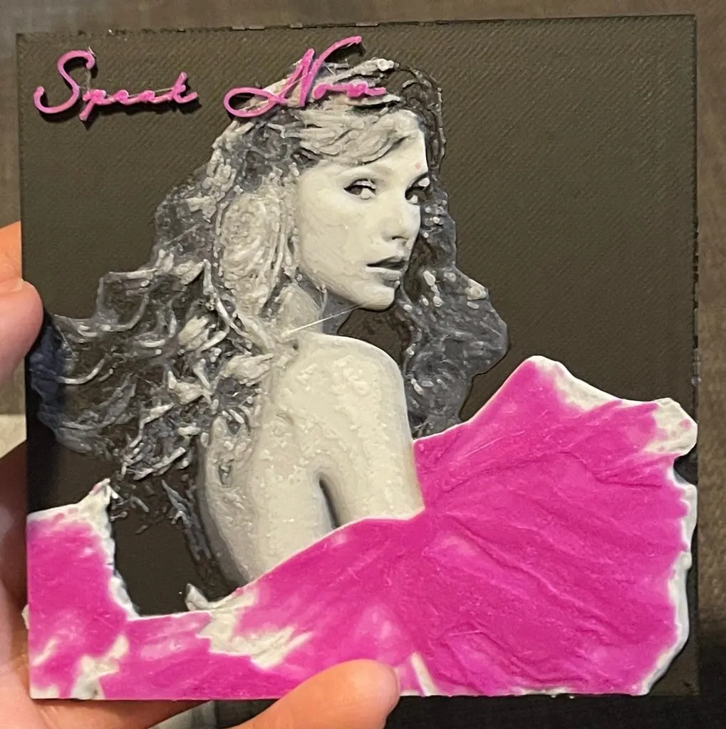 Bìa album Speak Now (Phiên bản của Taylor) in 3D từ Hueforge