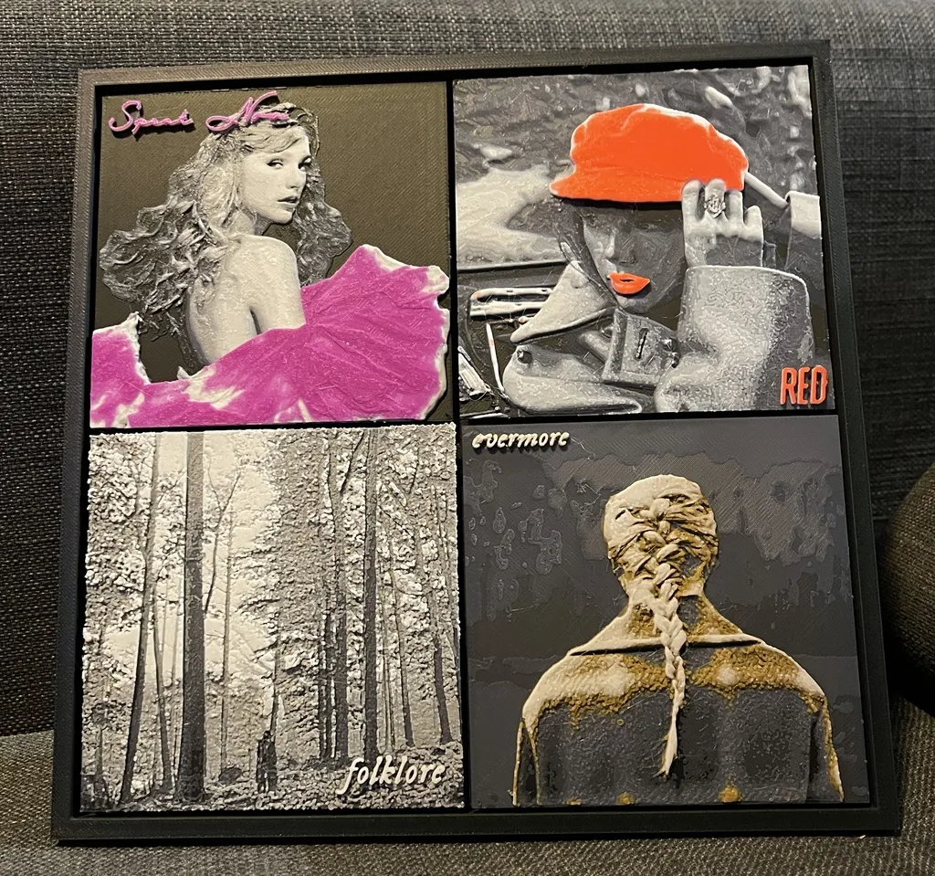 Mô hình in 3D bìa album Red (Phiên bản của Taylor)