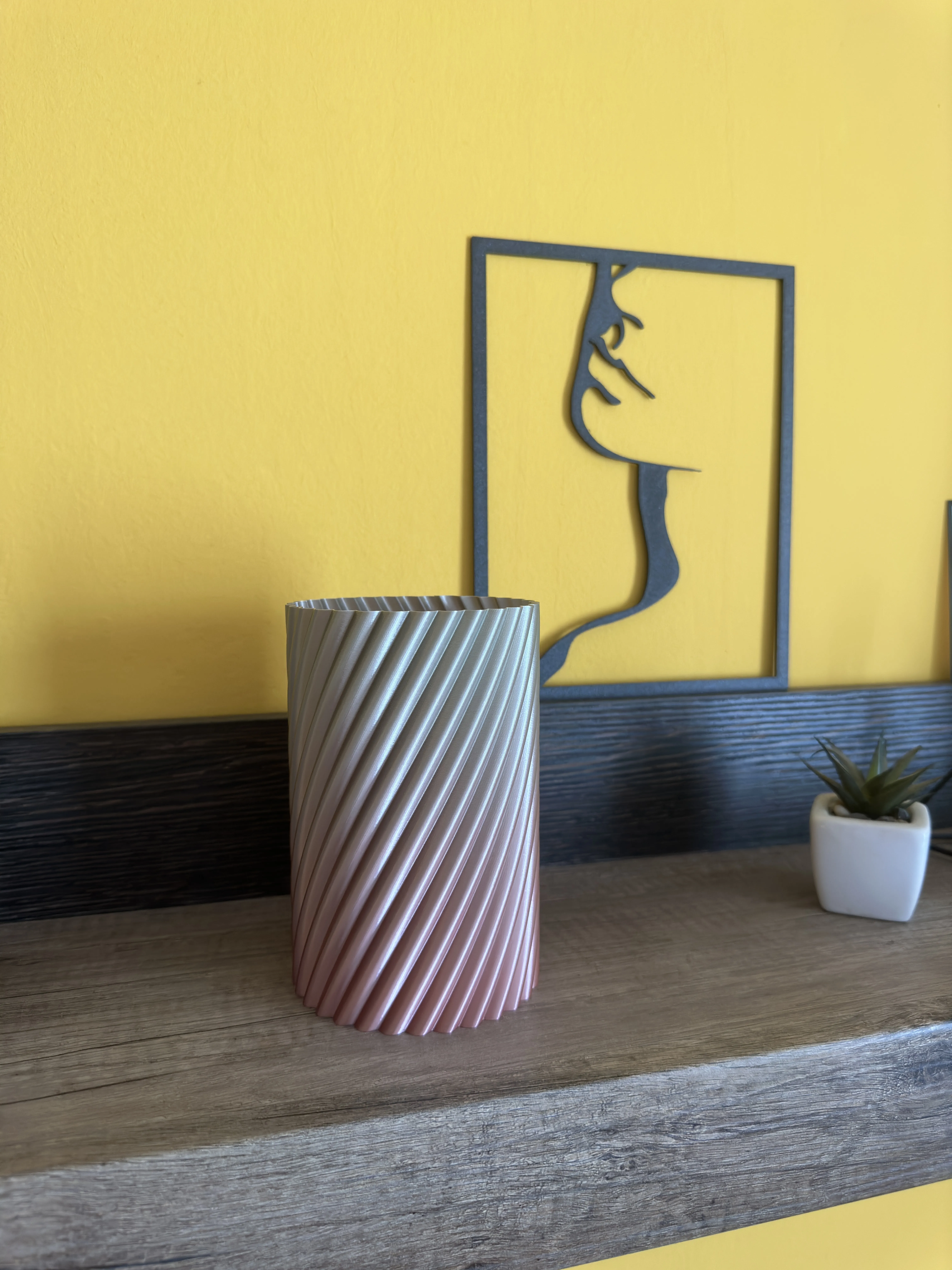 Bình hoa xoắn ốc cho in 3D phong cách vase