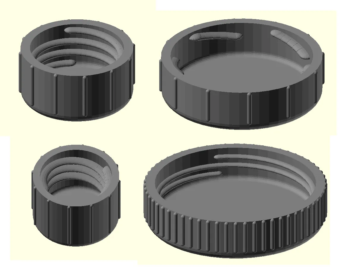 Nắp chai và nắp lọ có thể điều chỉnh cho nhiều kích thước