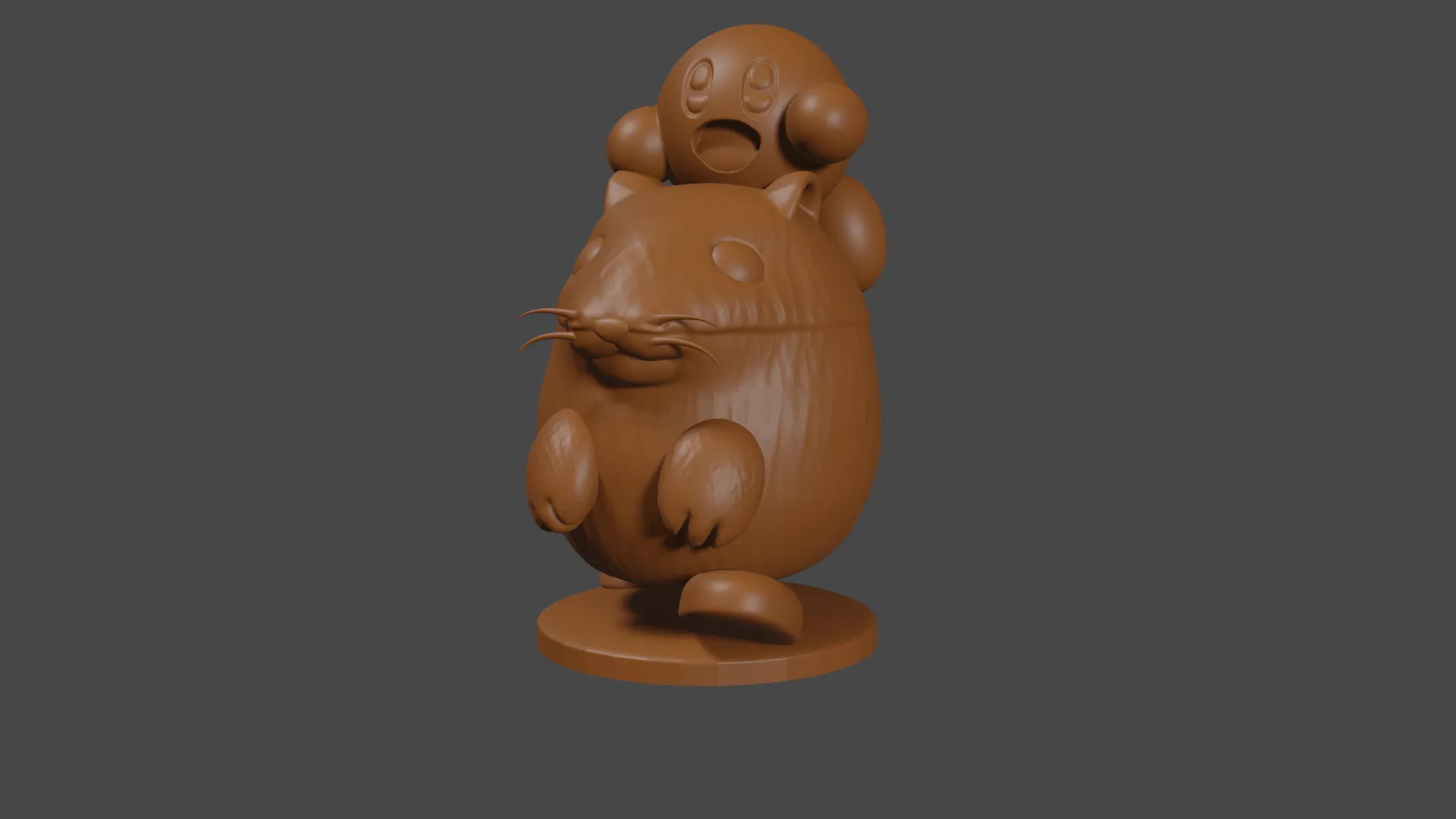 Mô hình Rick the Hamster phong cách Kirby cho DnD