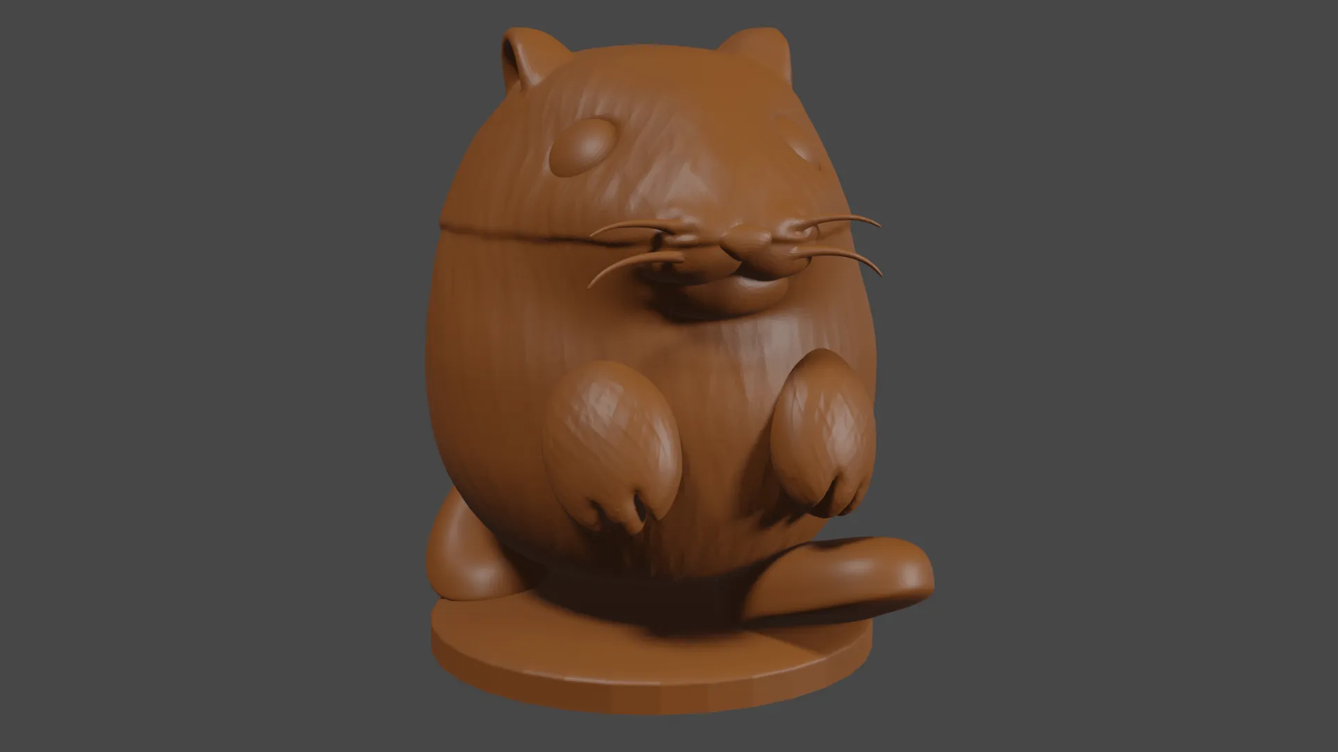 Mô hình Rick the Hamster phong cách Kirby cho DnD