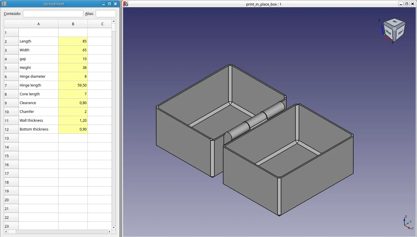 Hộp tham số in tại chỗ để tổ chức văn phòng