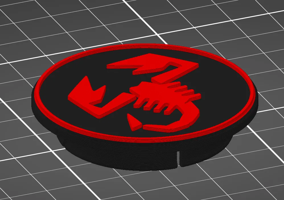 Nắp bánh xe Abarth 43mm với logo bọ cạp