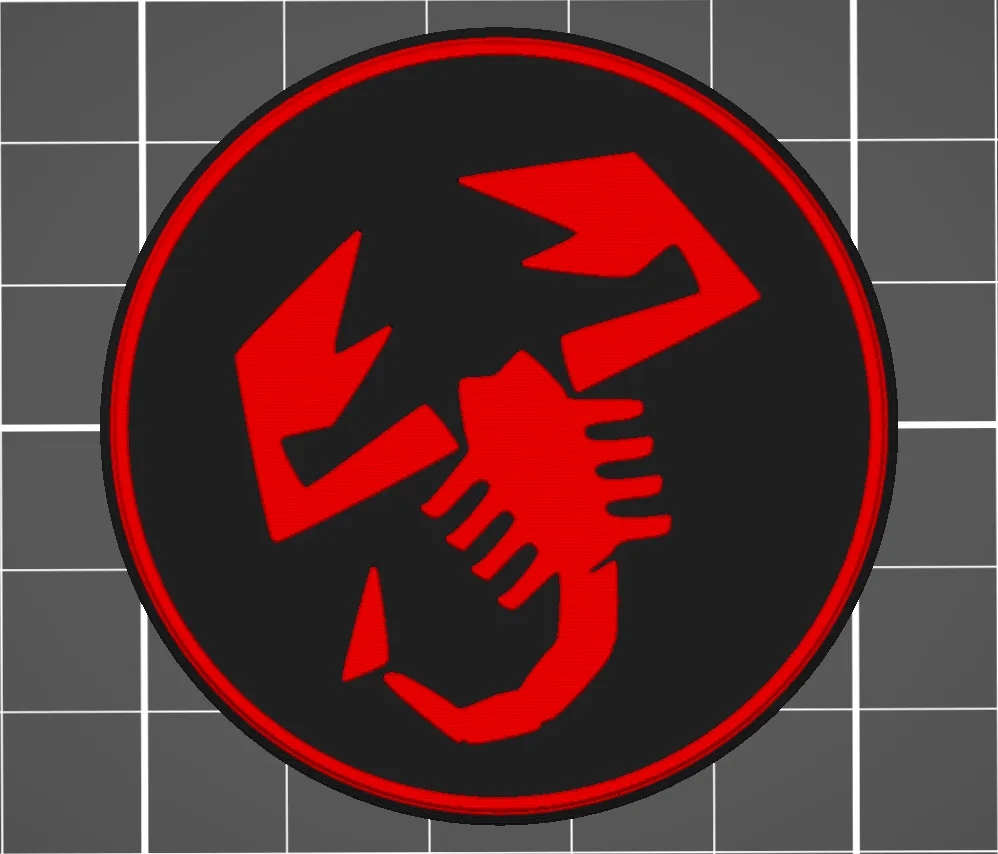 Nắp bánh xe Abarth 43mm với logo bọ cạp