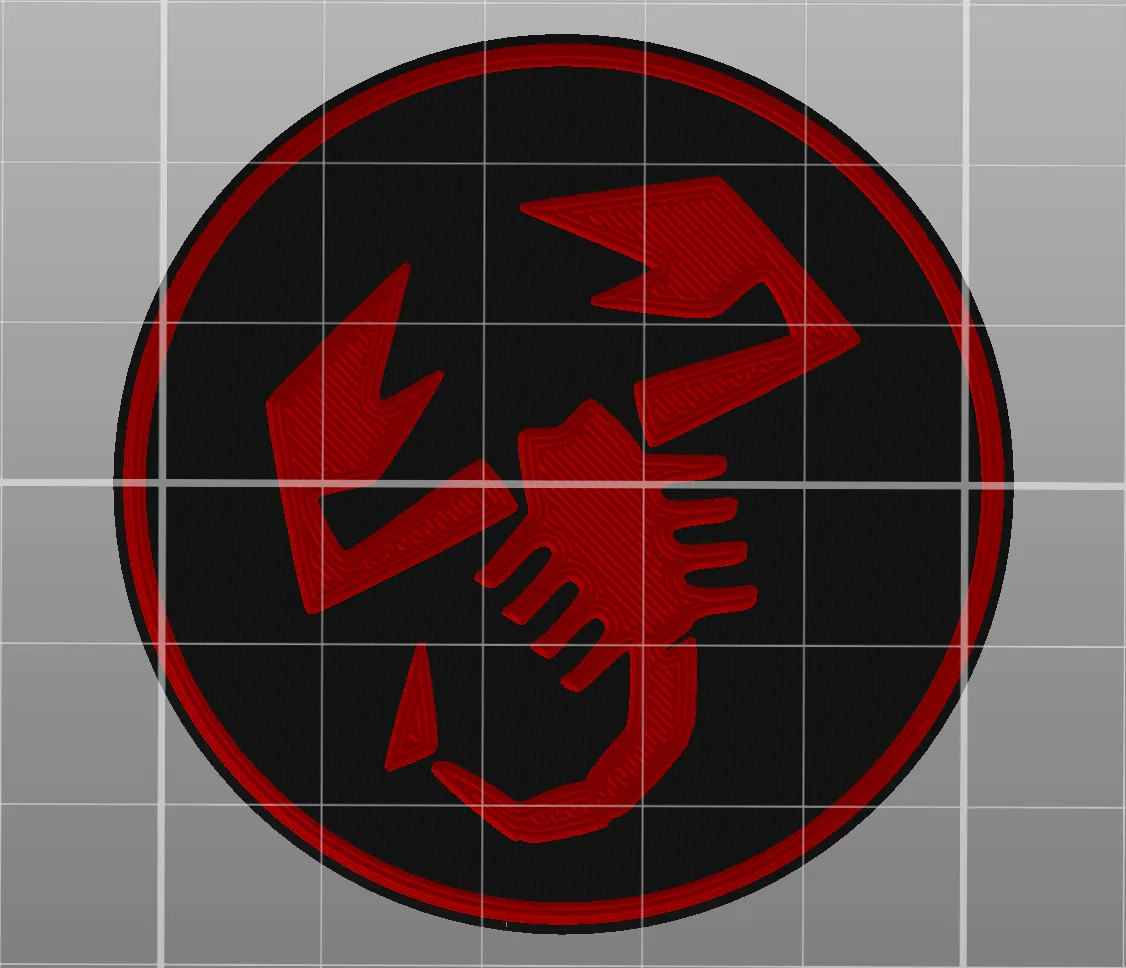 Nắp bánh xe Abarth 43mm với logo bọ cạp