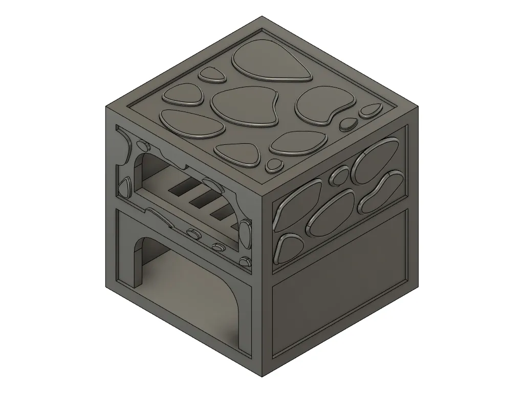 Lò nung Minecraft trong thế giới 3D