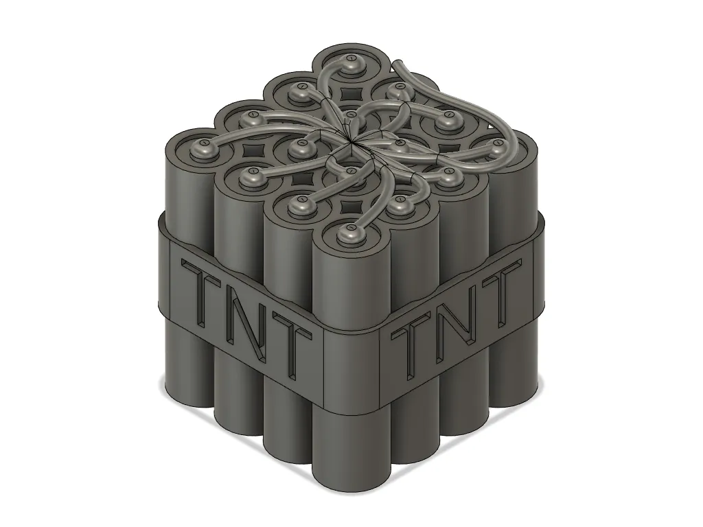 Khối TNT trong Minecraft với chi tiết sống động