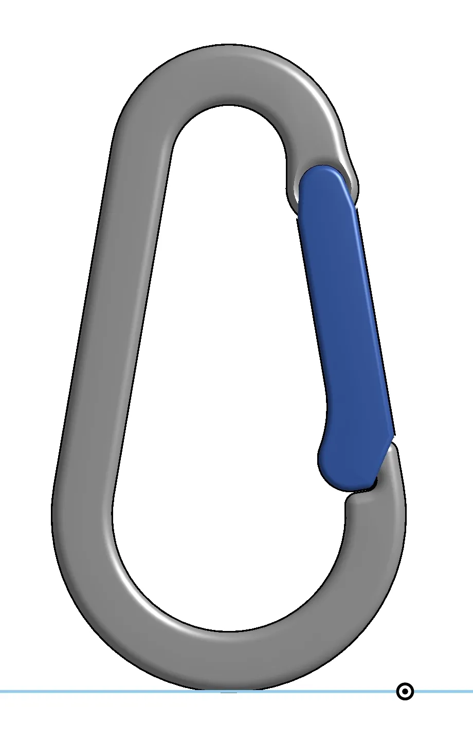 Móc khóa carabiner in 3D đơn giản