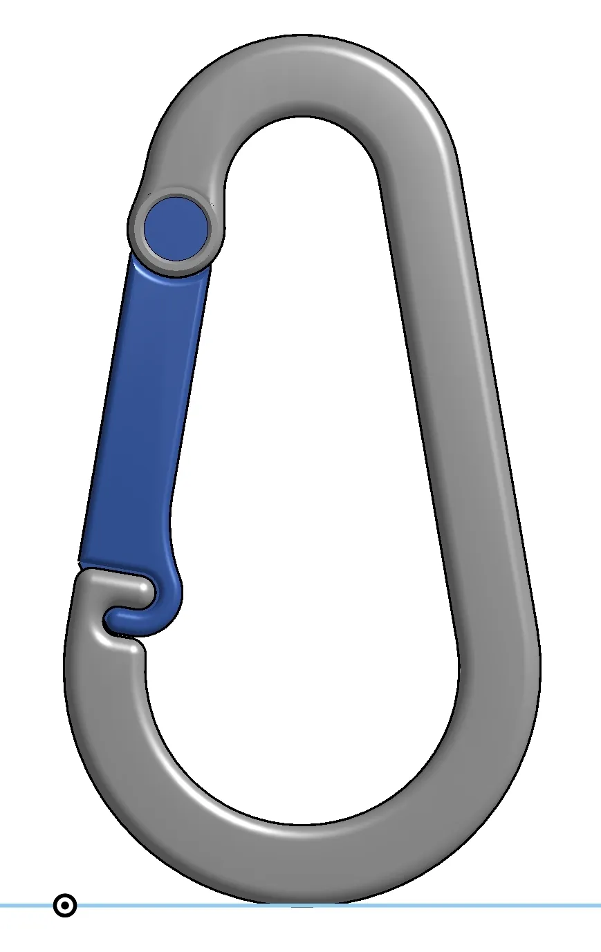 Móc khóa carabiner in 3D đơn giản