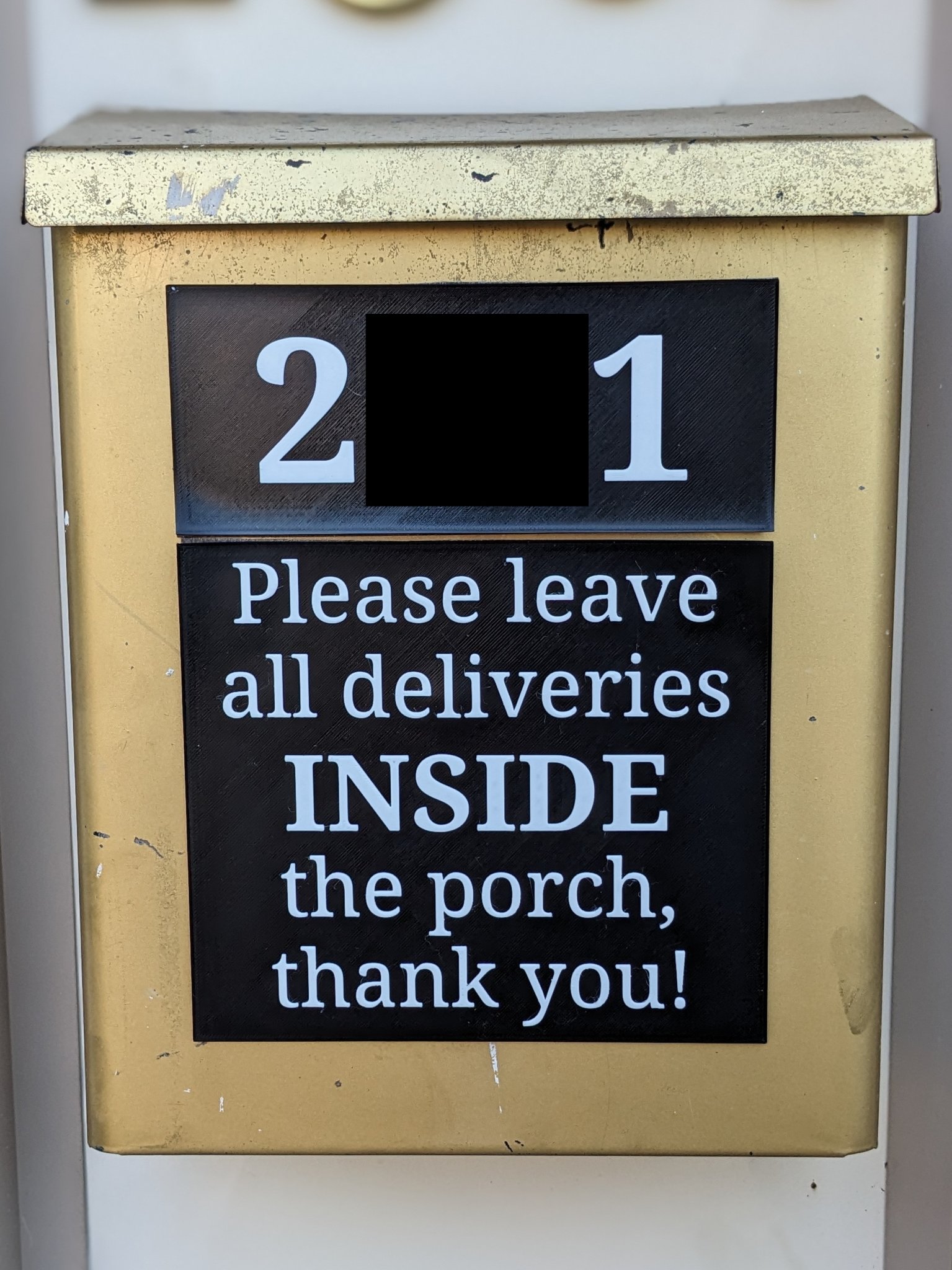 Biển báo địa điểm giao hàng cho hộp thư