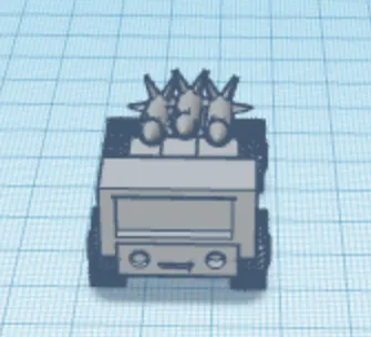 Xe tải phóng tên lửa mô phỏng chi tiết