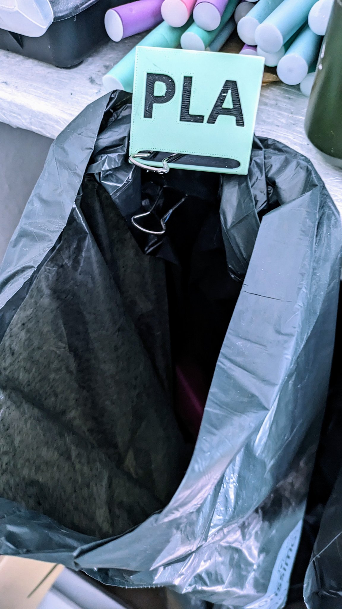 Biển báo trống để tổ chức vật dụng