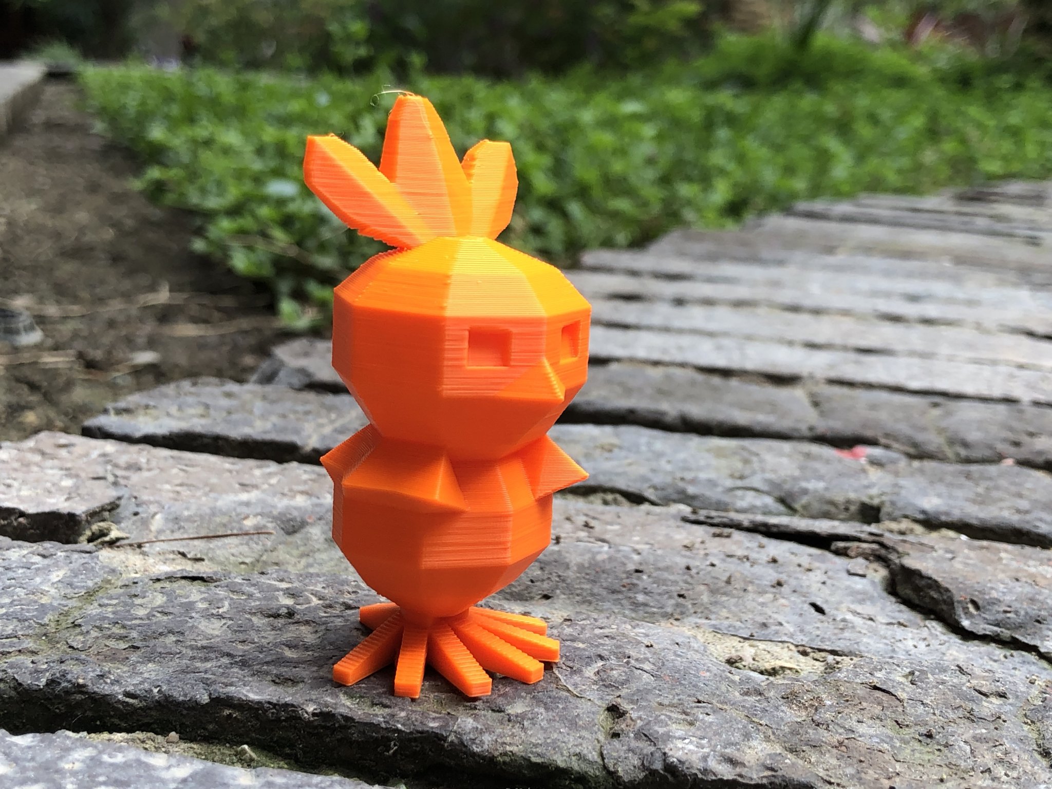 Nhân vật Pokémon Torchic phong cách low poly