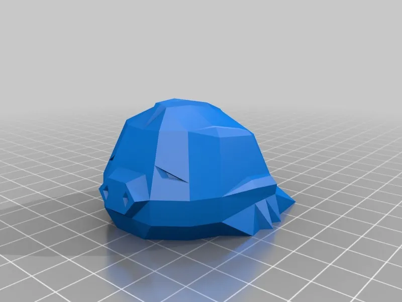 Mô hình Swinub phong cách low poly cho Pokémon