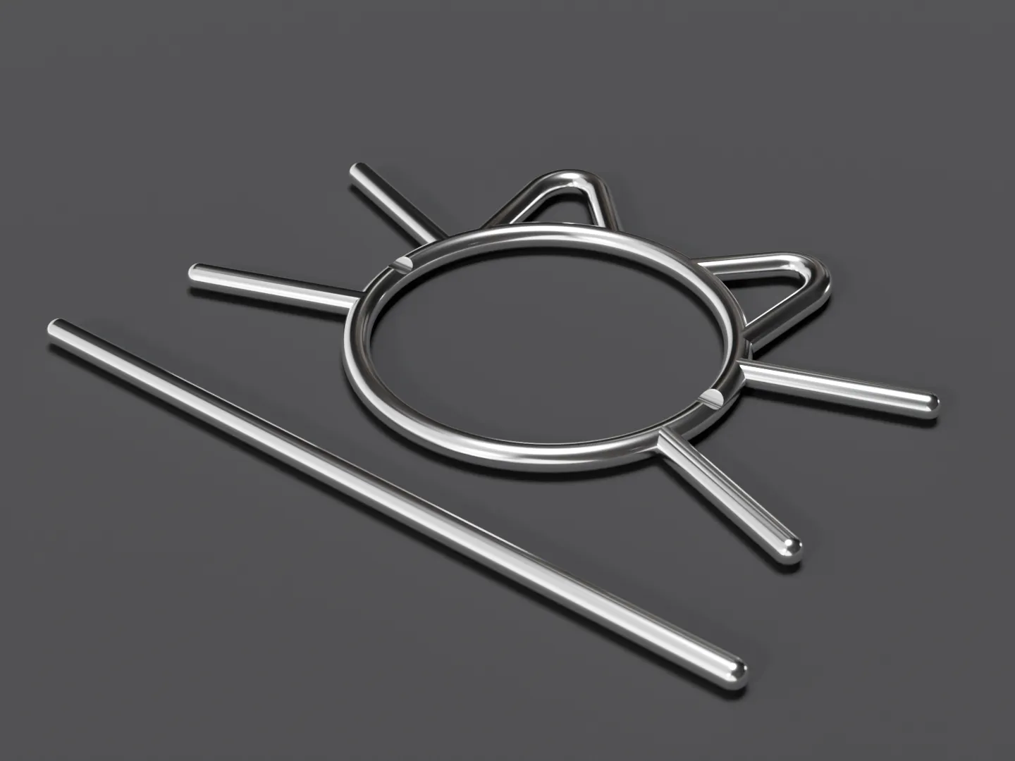 Kẹp tóc mèo thiết kế cao cấp với notch trung tâm