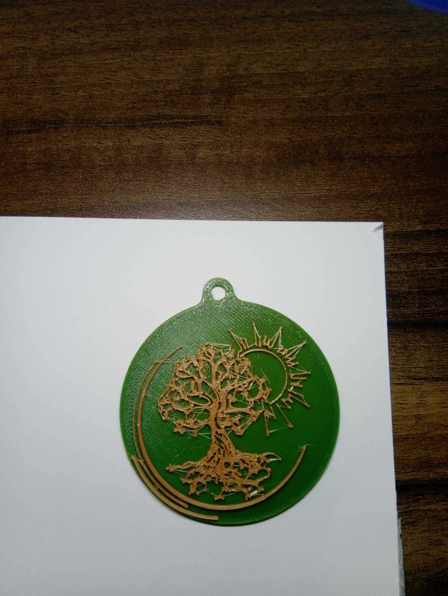 Bùa hộ mệnh in từ hai màu filament PLA khác nhau