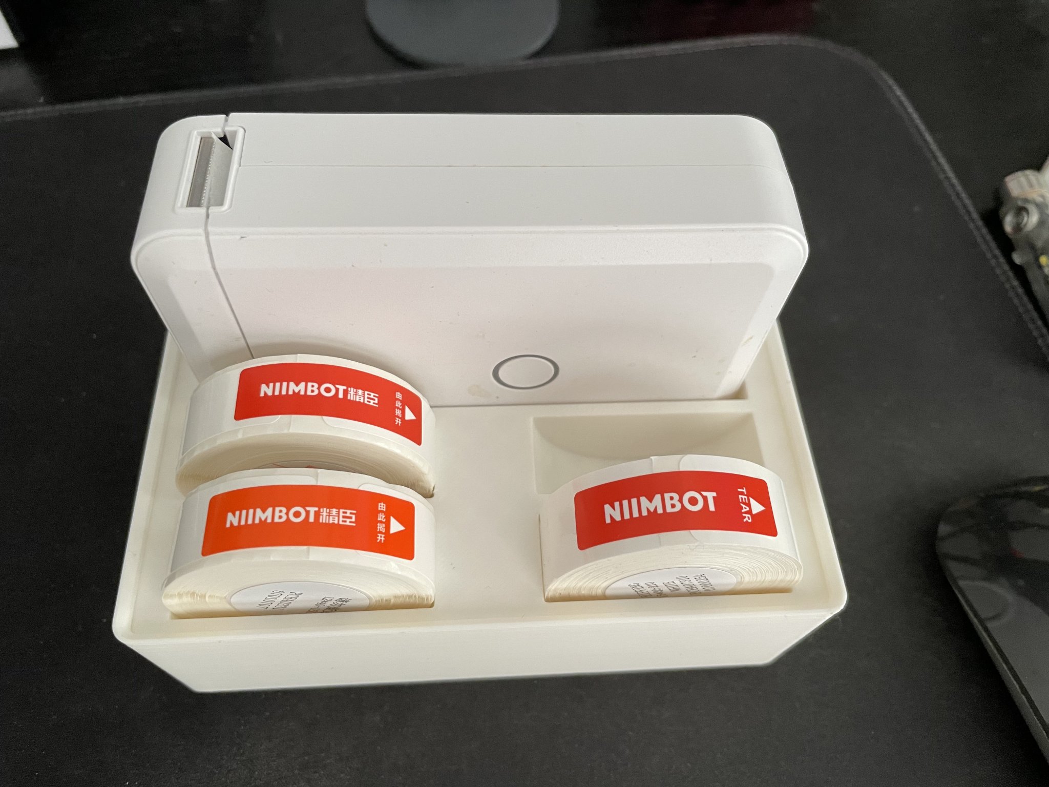 Giá đỡ nhãn Niimbot D110 với khay Gridfinity 2x3