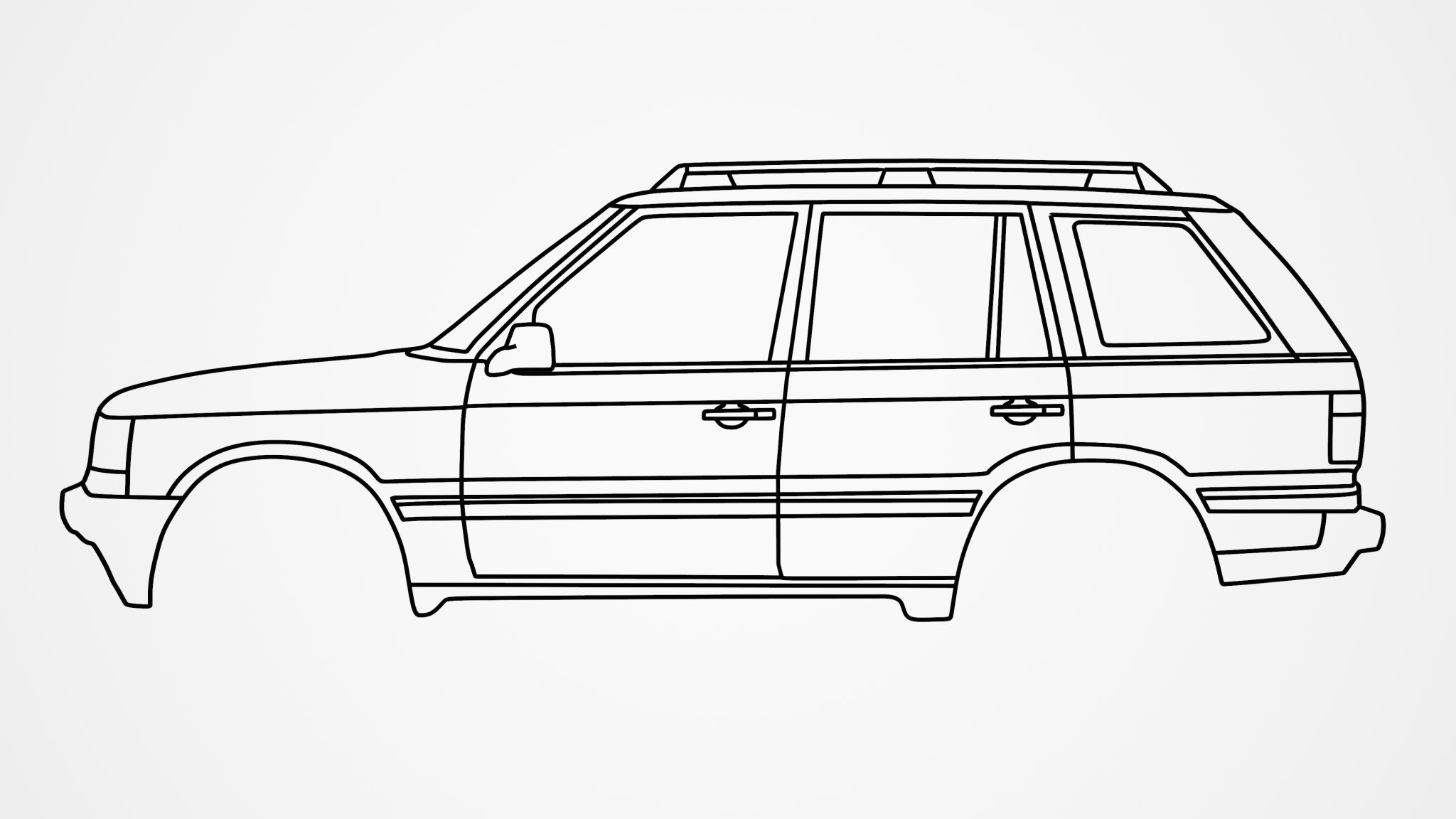 Nghệ thuật tường hình bóng Range Rover P38