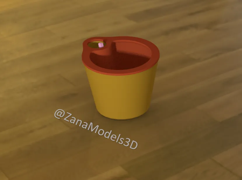 Chậu cây tự tưới nhỏ với chỉ báo mức nước