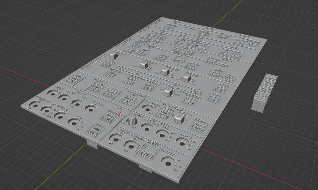 Bảng điều khiển trên cao A320 cho mô phỏng bay