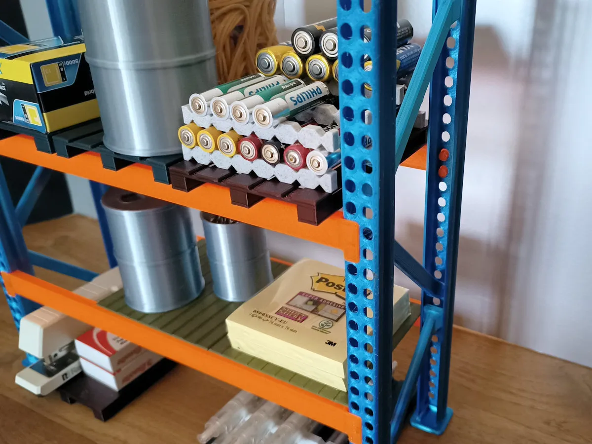 Giá đỡ pallet tỷ lệ 1:10 cho kho mini