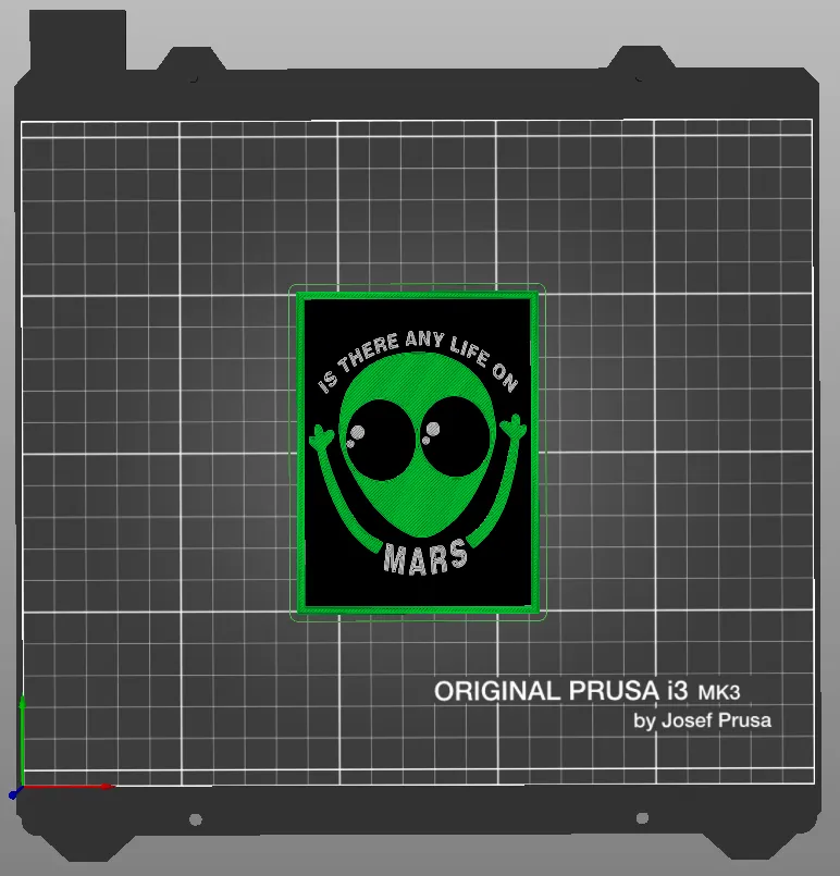 Biểu tượng ngoài hành tinh MARS theo phong cách hoạt hình