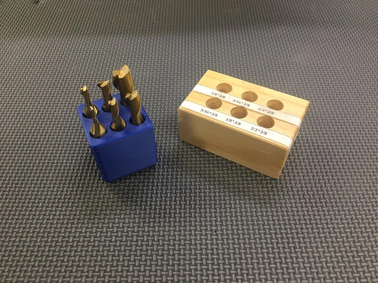 Giá đỡ Gridfinity cho bộ dao phay 3/8" shank 6 món