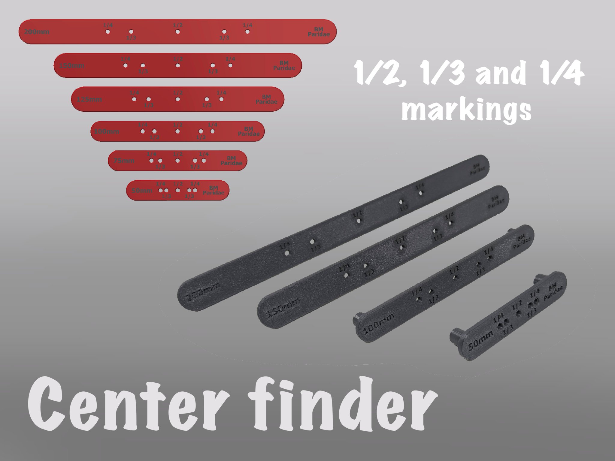 Công cụ đánh dấu tâm với kích thước 50-200mm