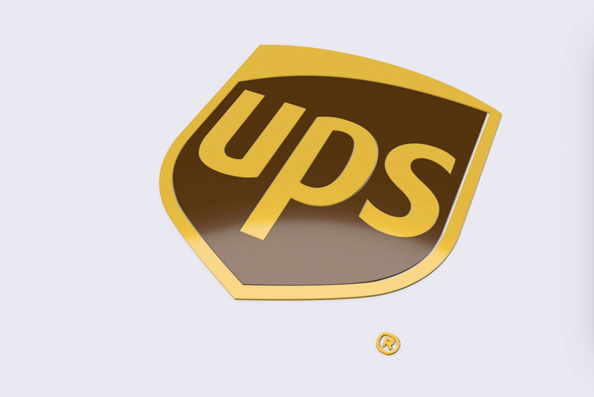 Biểu tượng UPS 3D cao 5mm